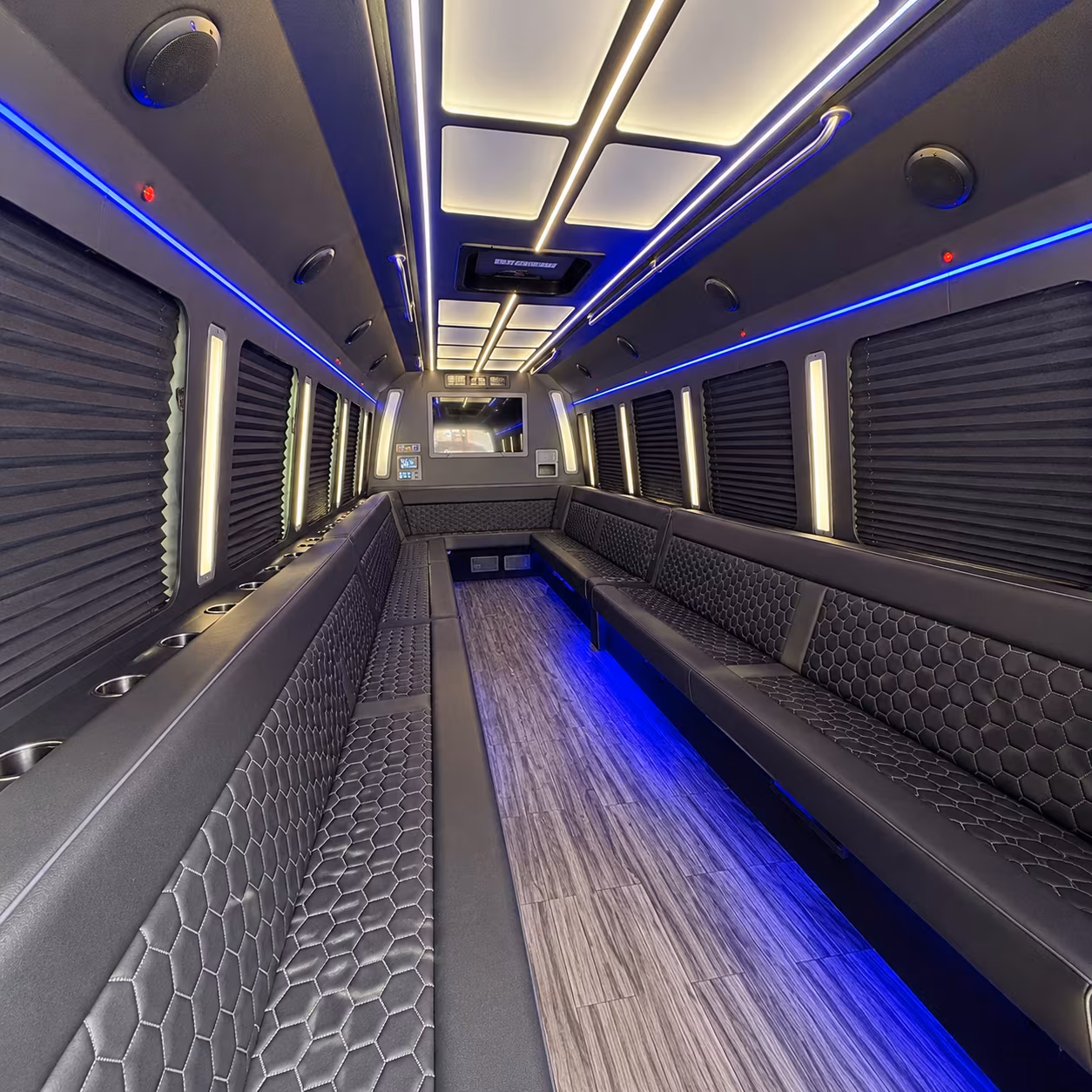 costa mesa 30 passenger party bus interior