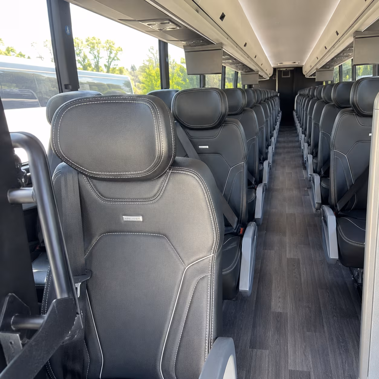 costa mesa 47 passenger charter bus interior