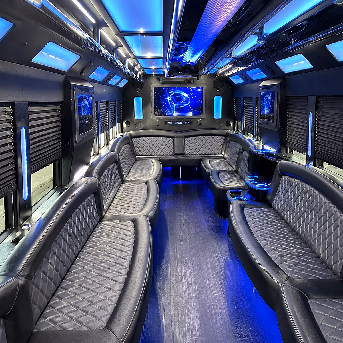costa mesa 50 passenger party bus interior