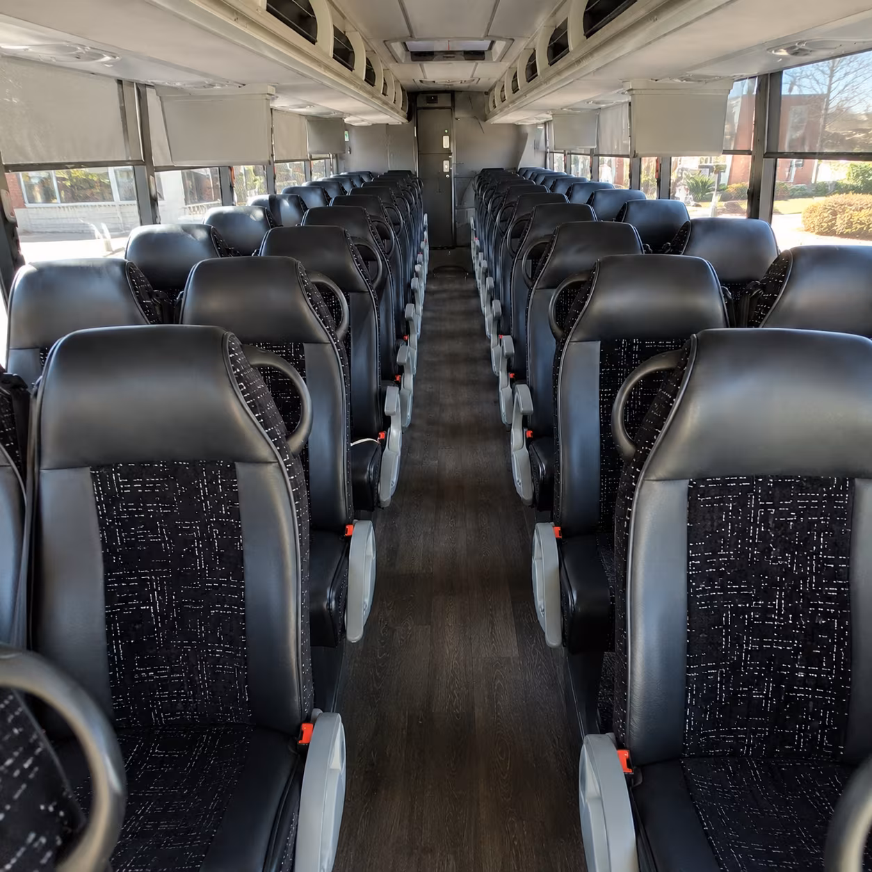 costa mesa 54 passenger charter bus inside