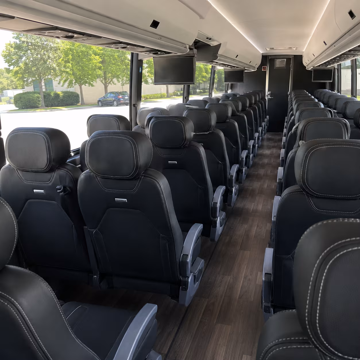 costa mesa 56 passenger charter bus interior