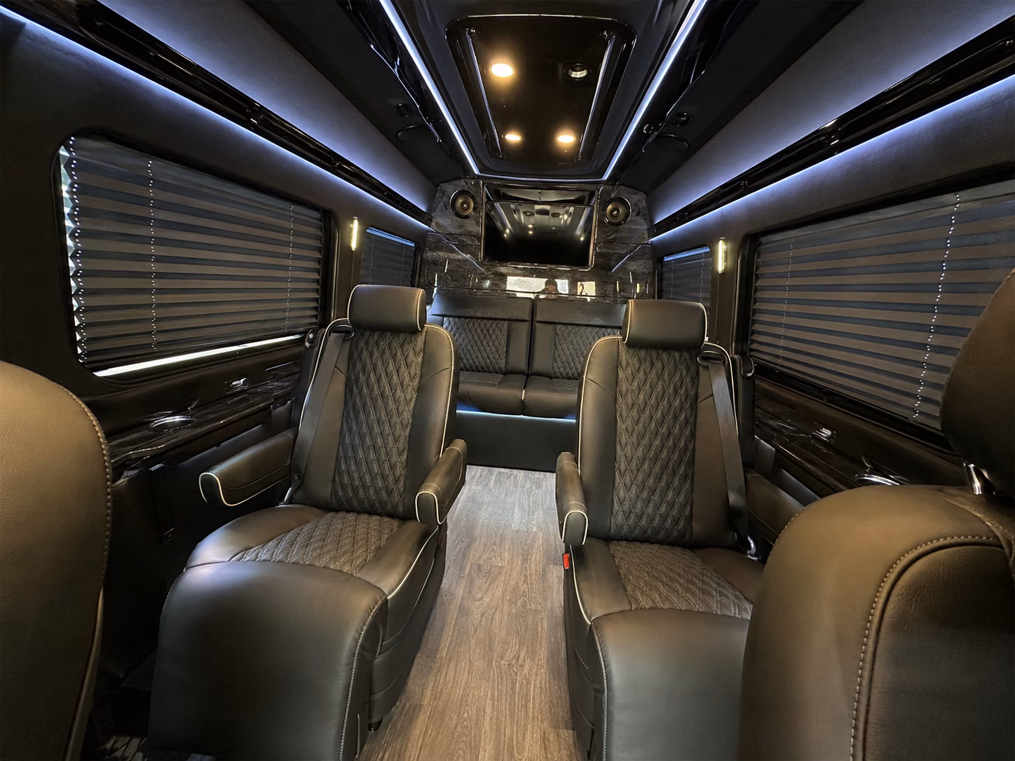 costa mesa sprinter van with driver inside